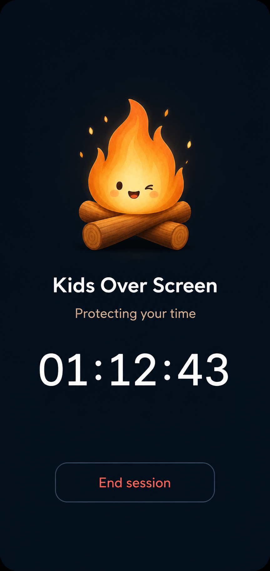 Life Over Screen active session screen