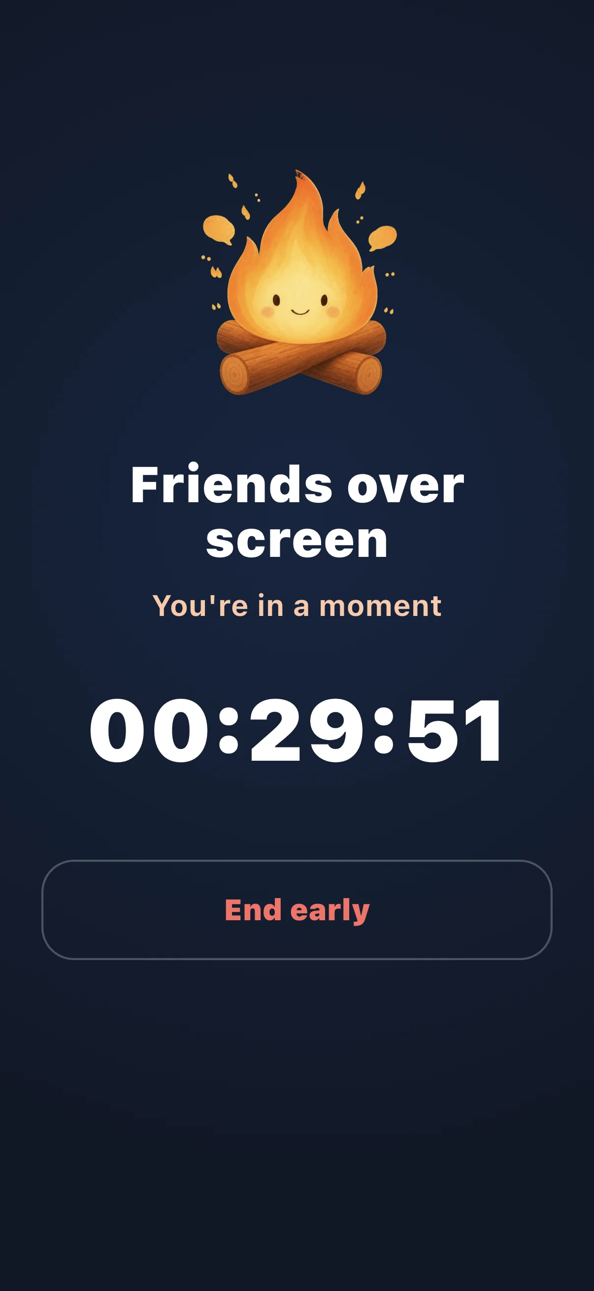Life Over Screen active session screen