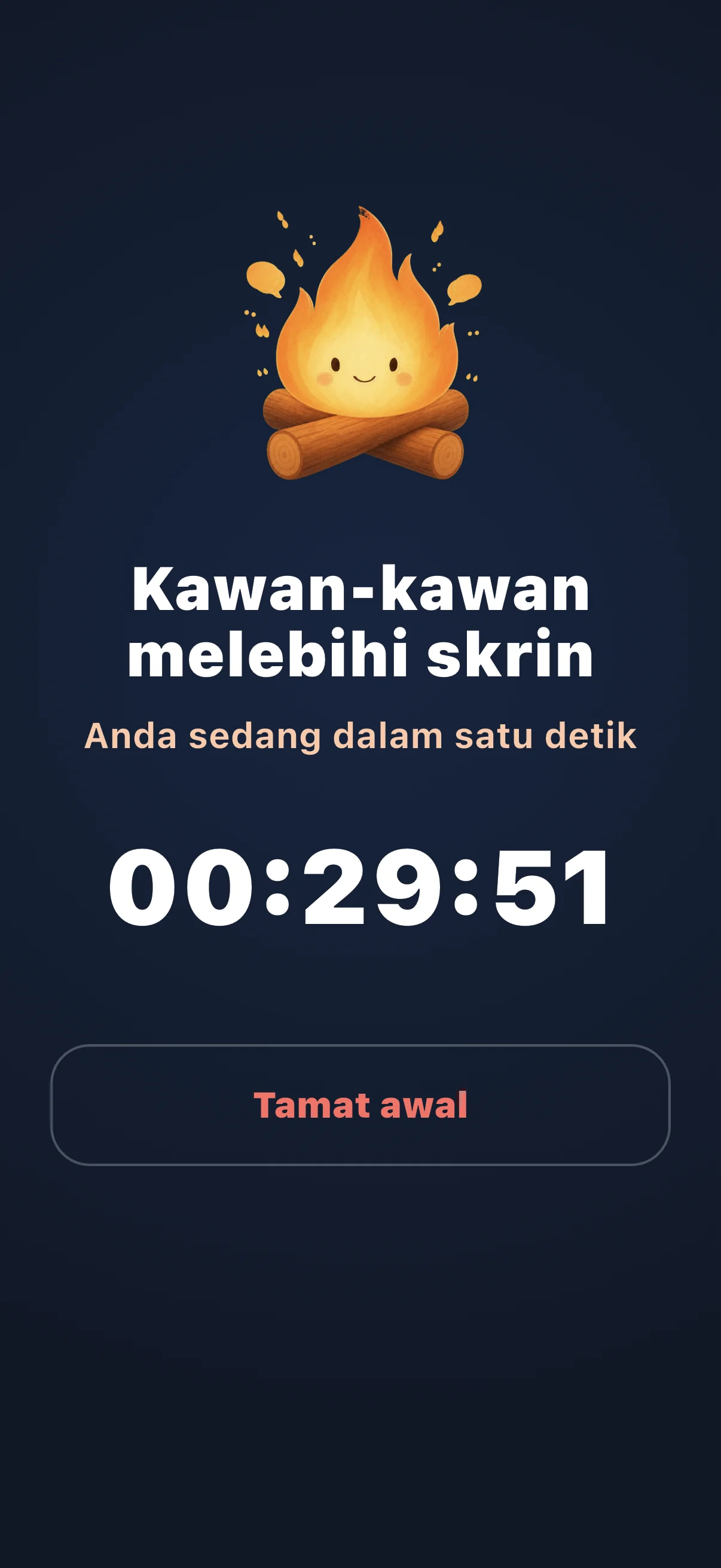 Skrin sesi aktif Life Over Screen